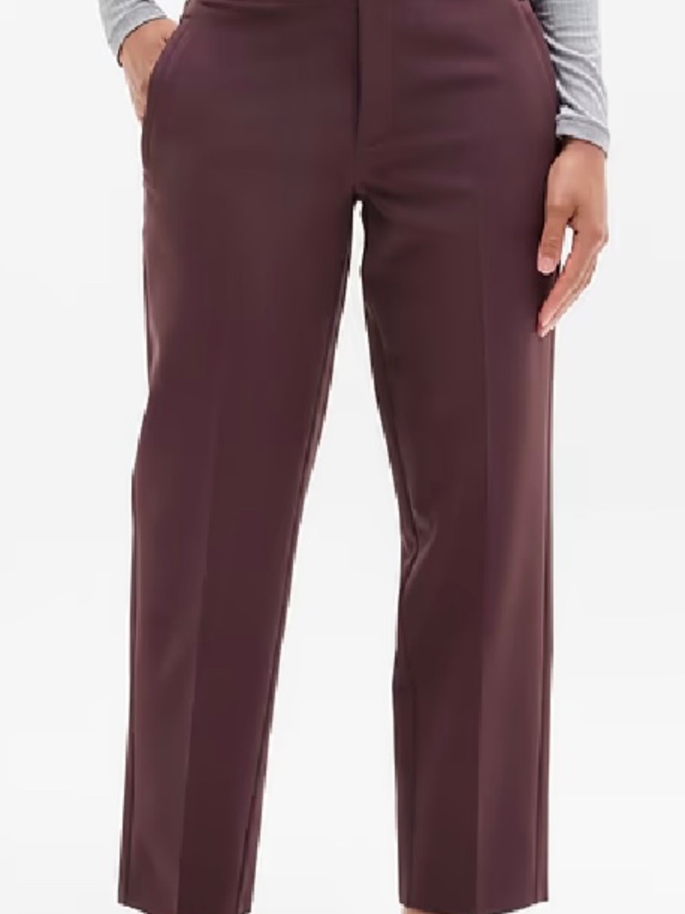 ENDLESS HIGH RISE PANT, Wine Color, Size 2 Petite, WORN ONCE